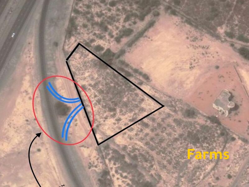 مزرعة للبيع فى راس الخيمة الفحلين  على الشارع